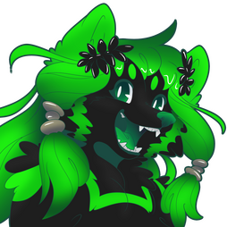 Headshot drawing of my wolf character