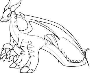 Black and white line art of my fursona